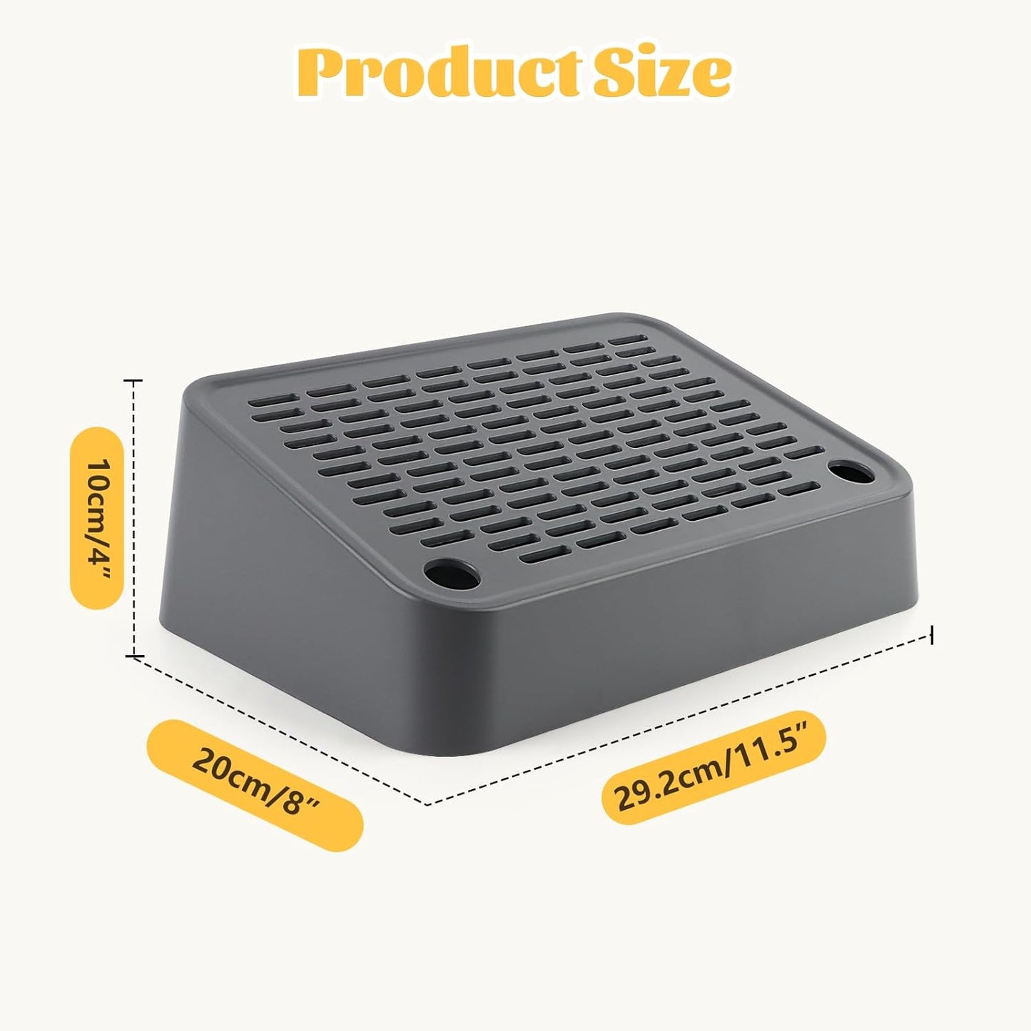 Dark Gray Ramp Litter Box Step