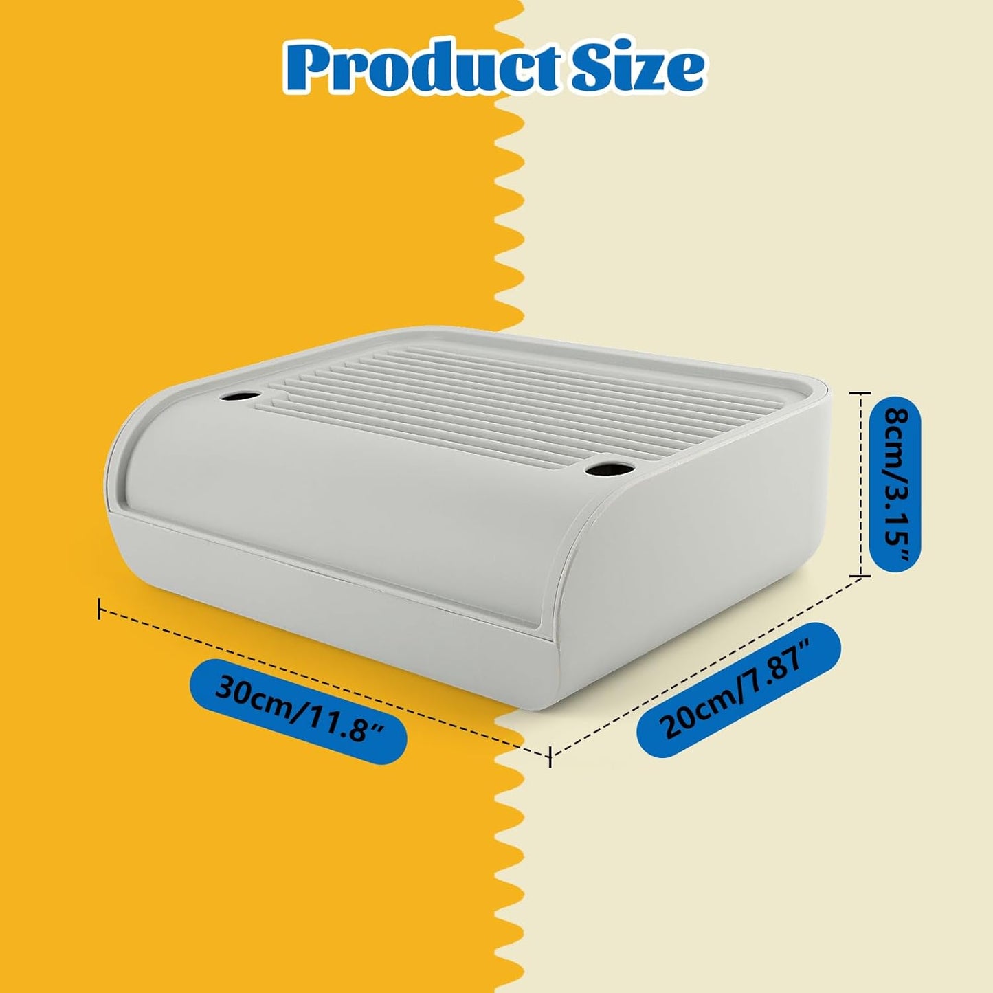 Light Gray Ramp Litter Box Step