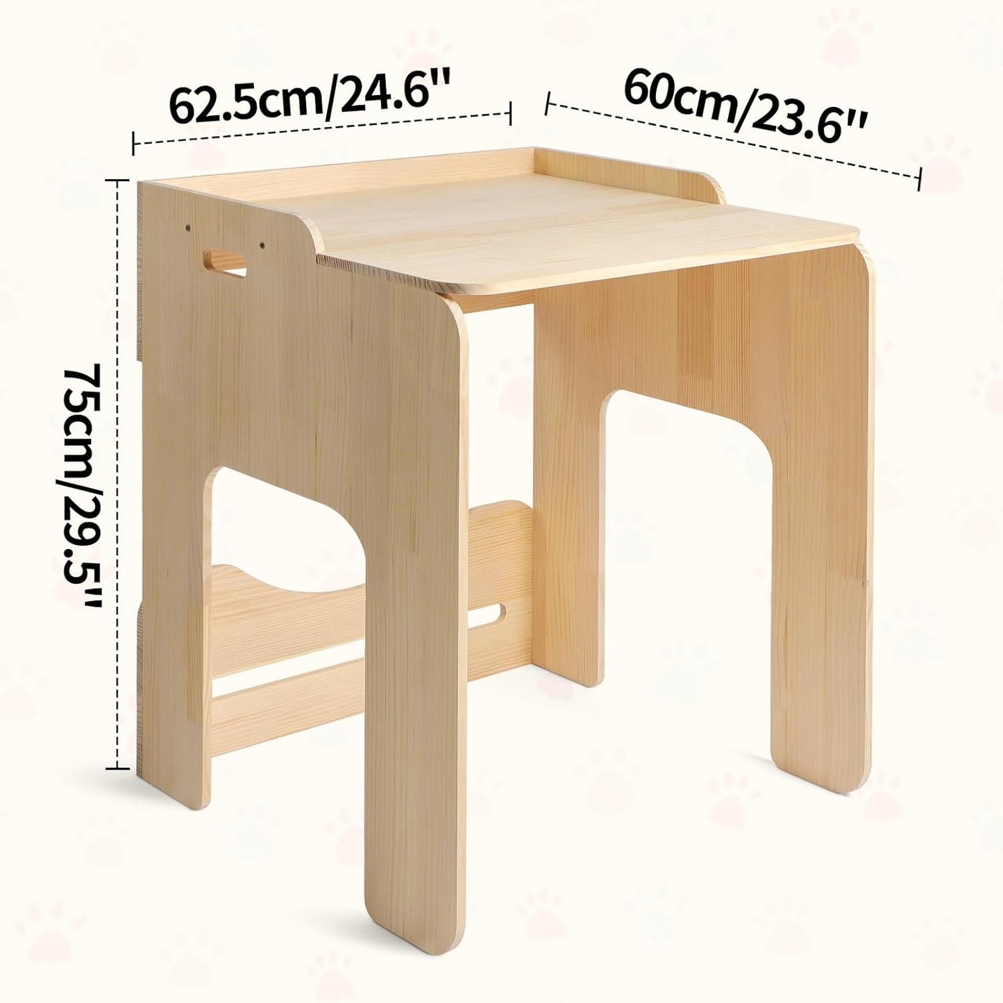 Wooden Cat Litter Box Enclosure Shelf