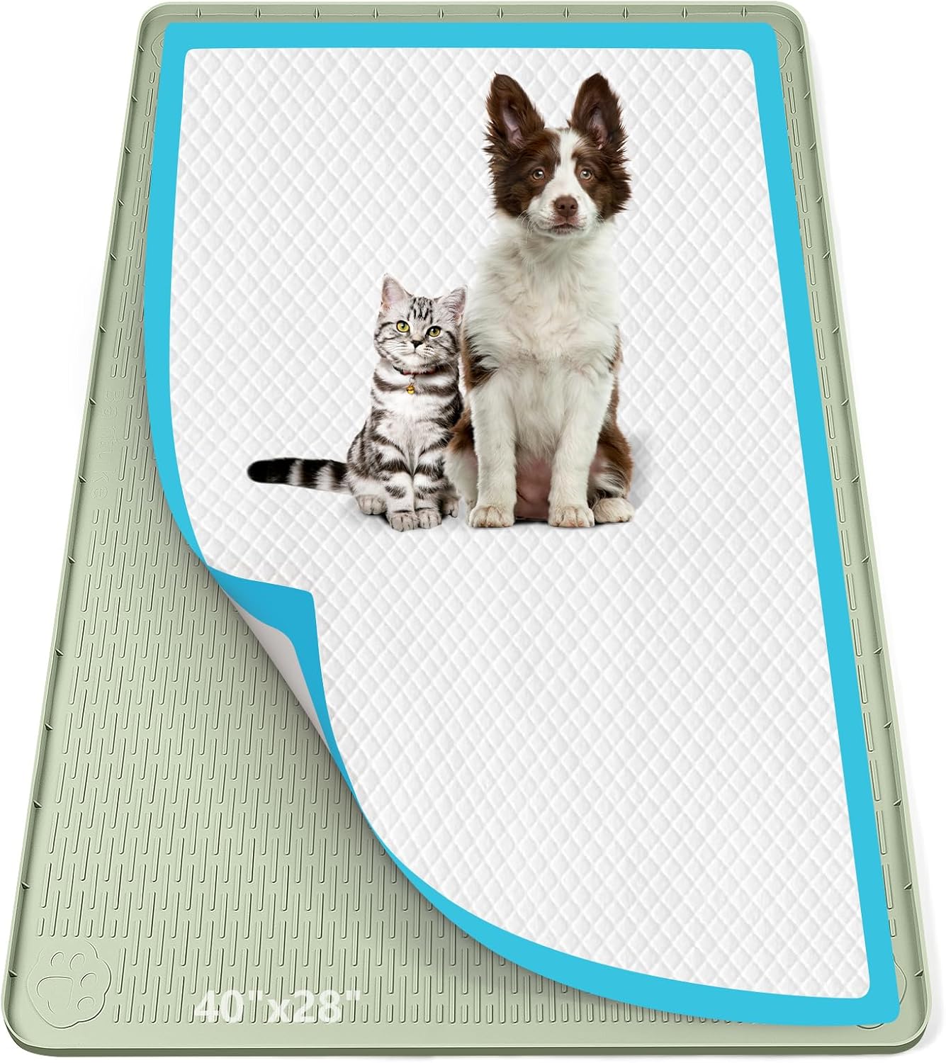 Green Silicone Pee Pad Holder for Dogs