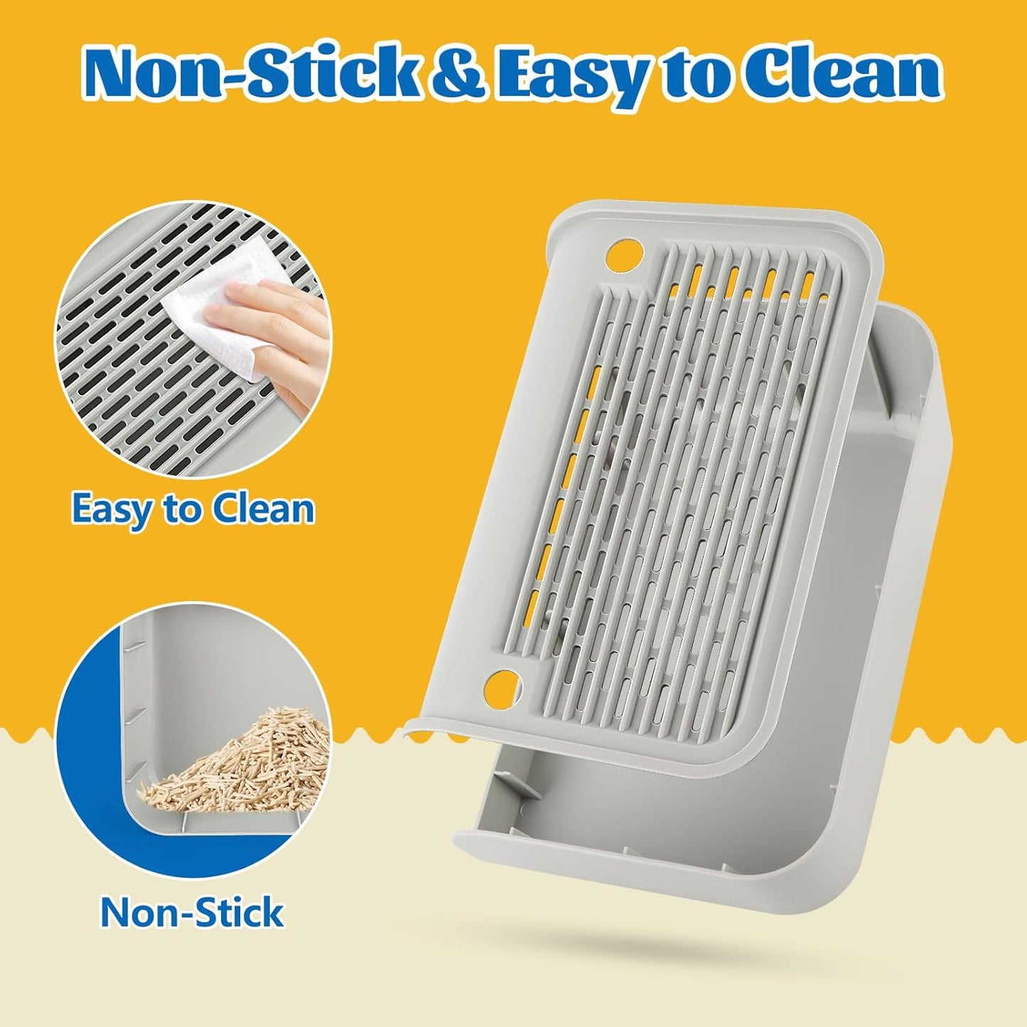 Light Gray Ramp Litter Box Step
