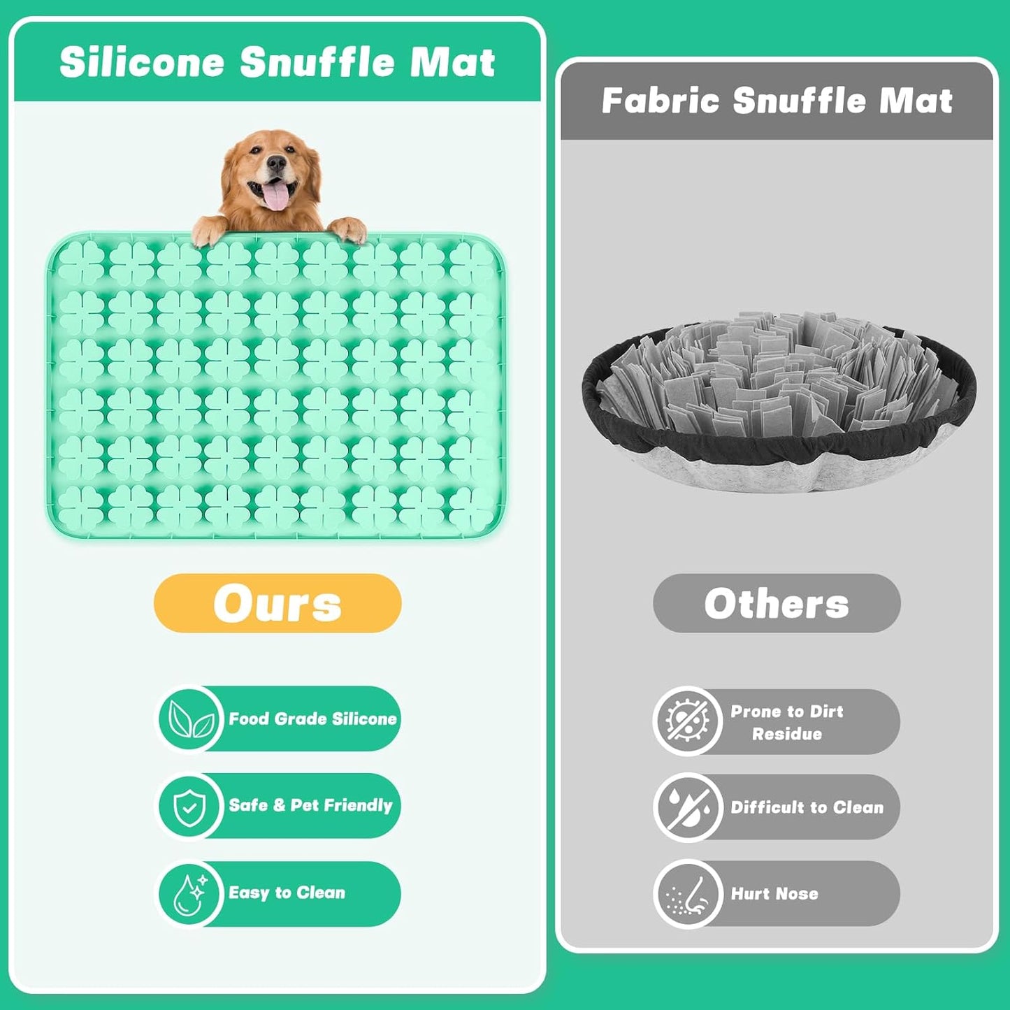 Green Large Silicone Snuffle Mat Dog Lick Mat