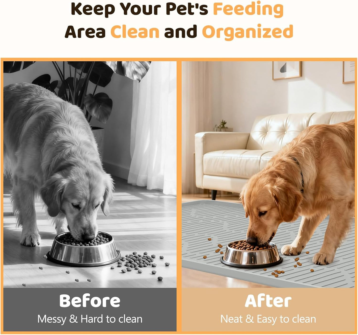 24" x 24" Silicone Cat & Dog Food Mat