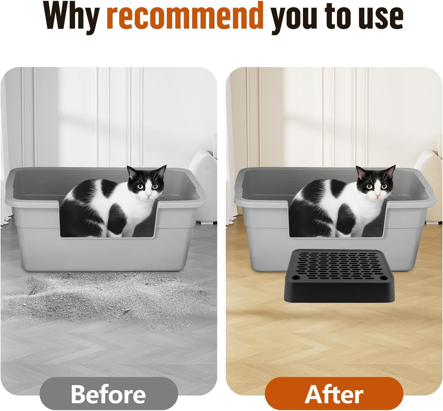 Black Cat Litter Box Ramp Litter Box Step