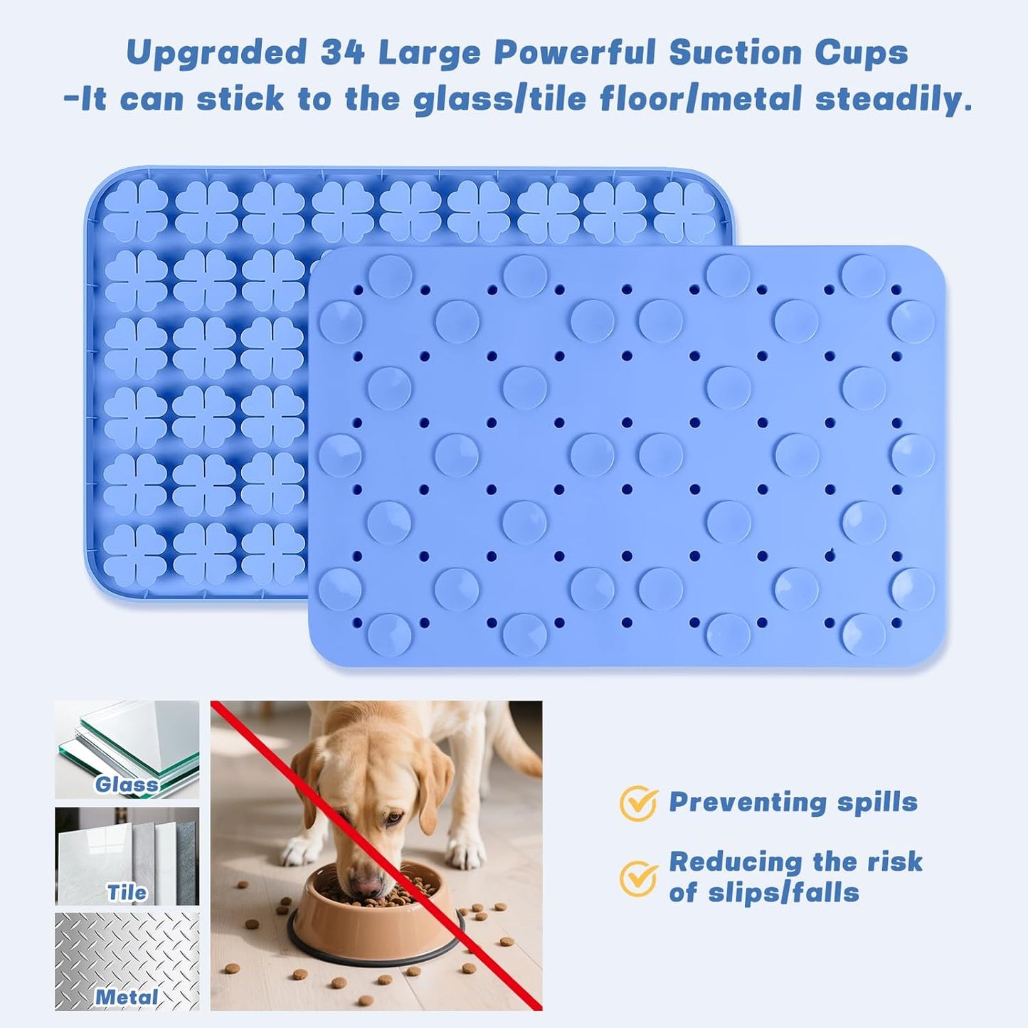 Blue Large Silicone Snuffle Mat Dog Lick Mat