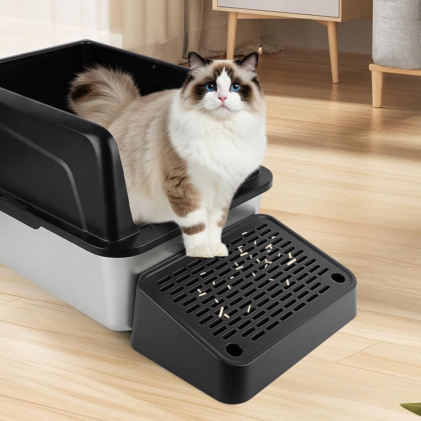 Black Cat Litter Box Ramp Litter Box Step