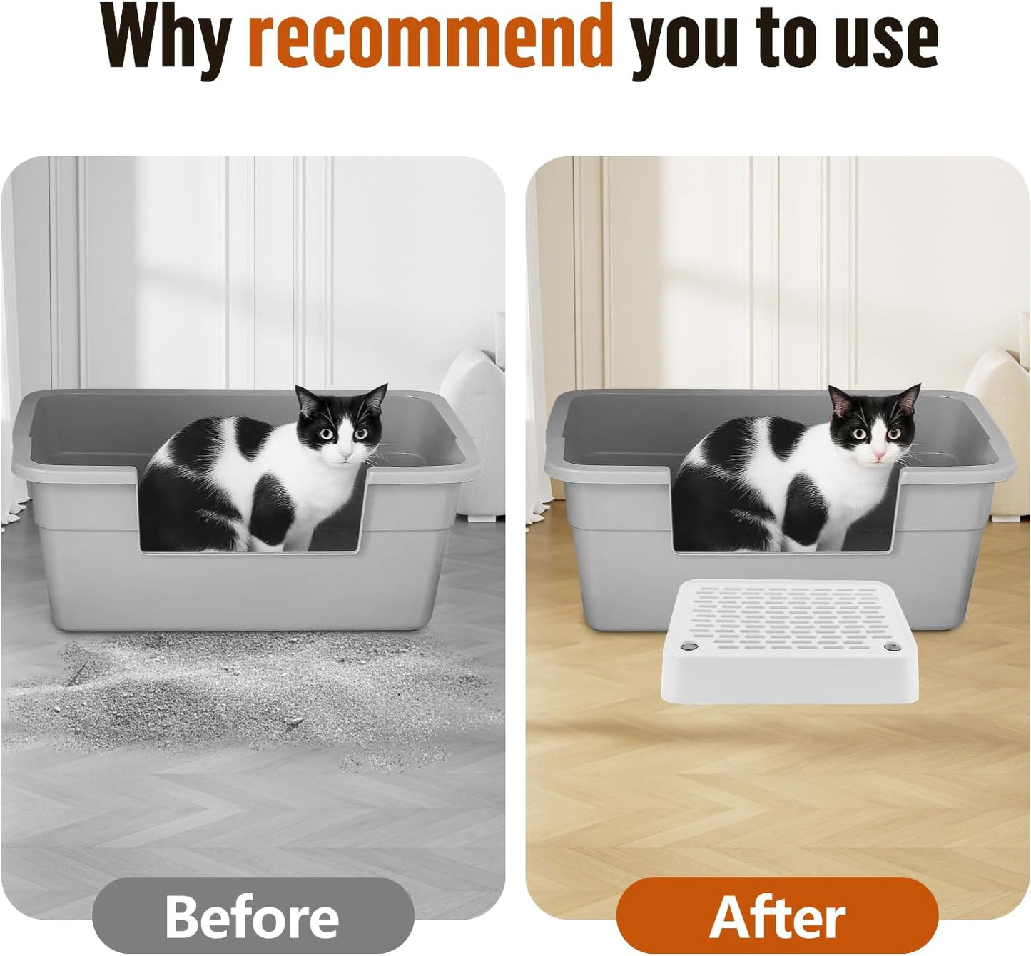 White Cat Litter Box Ramp Litter Box Step
