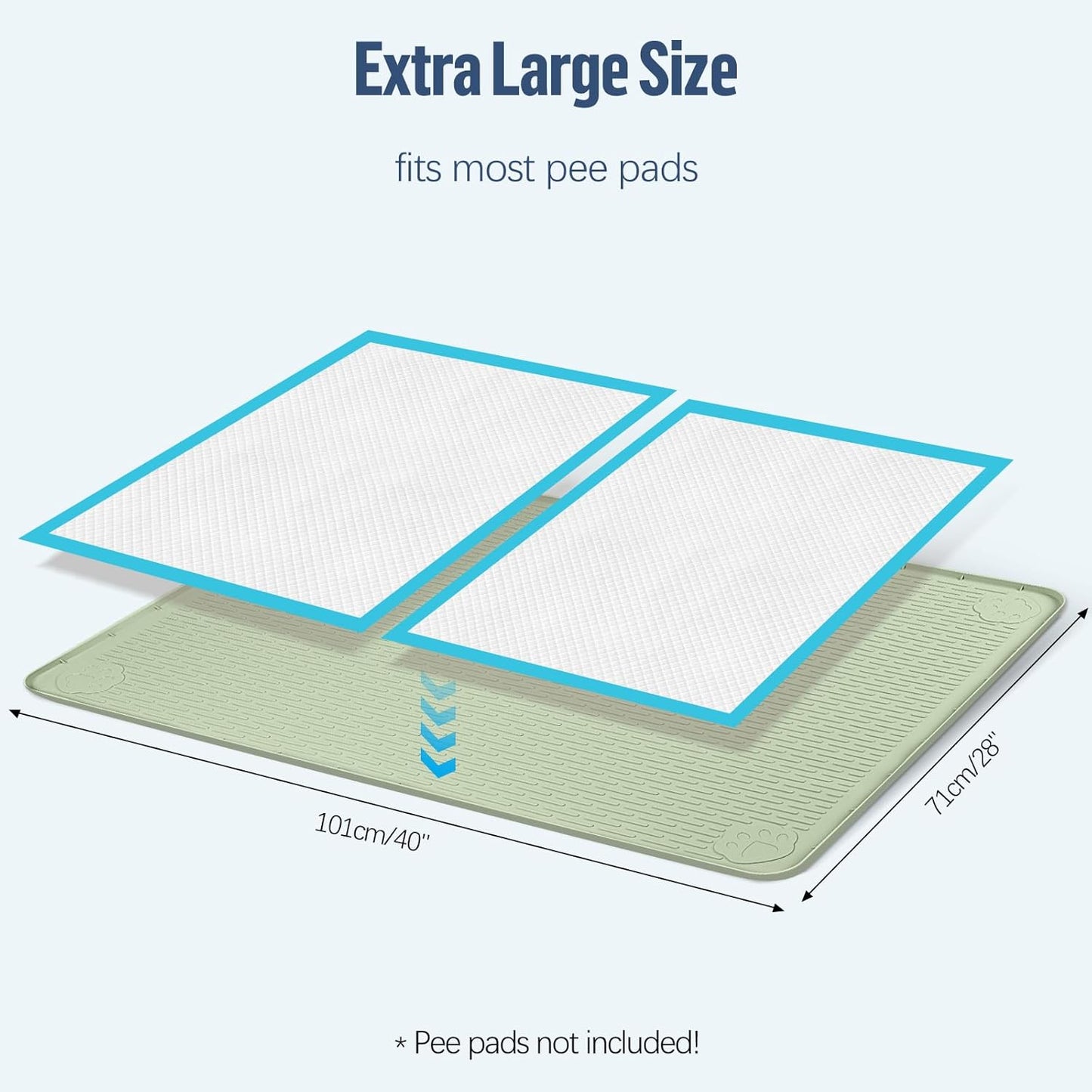 Green Silicone Pee Pad Holder for Dogs