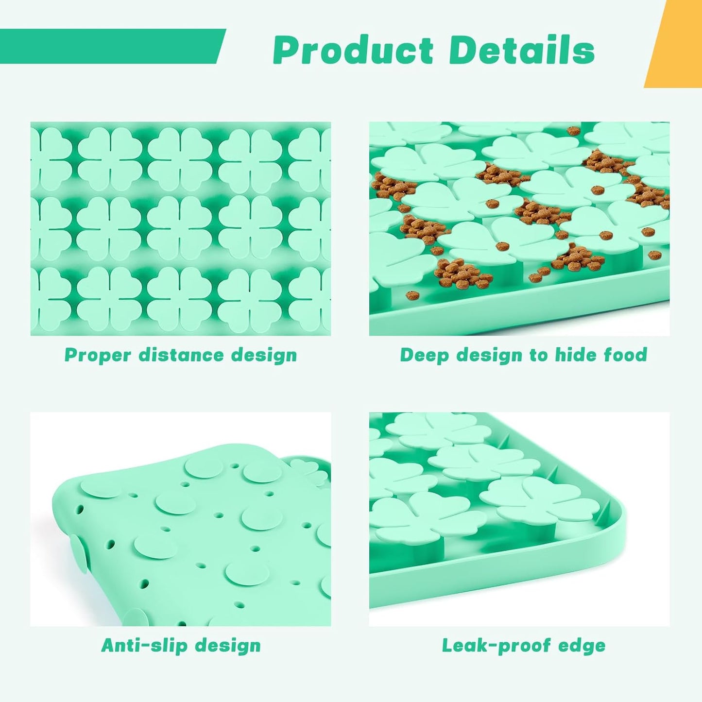 Green Large Silicone Snuffle Mat Dog Lick Mat