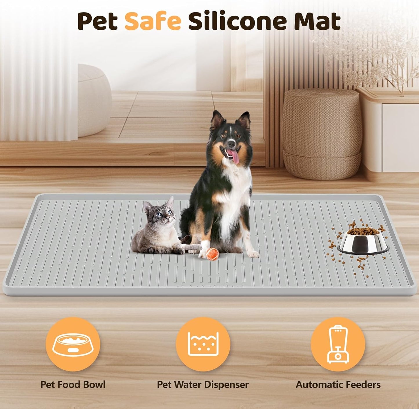 24" x 24" Silicone Cat & Dog Food Mat