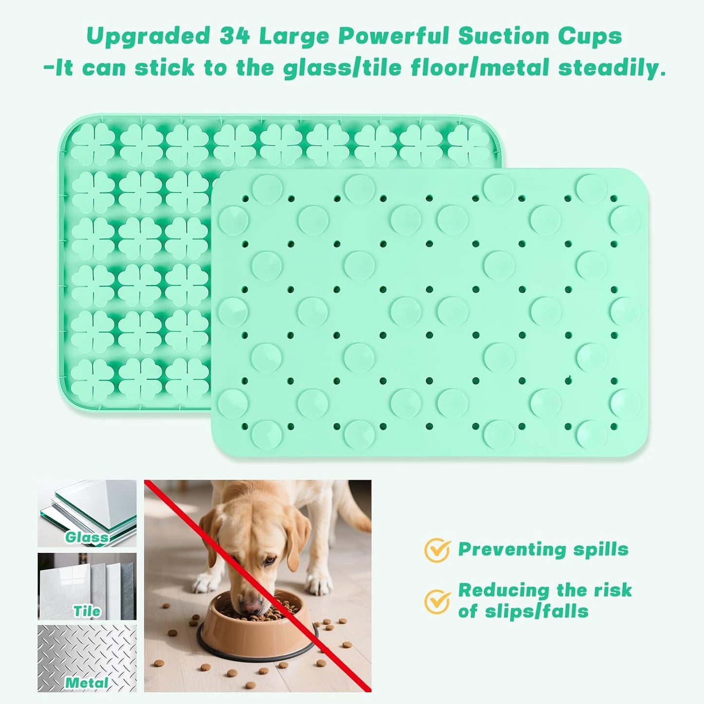 Green Large Silicone Snuffle Mat Dog Lick Mat