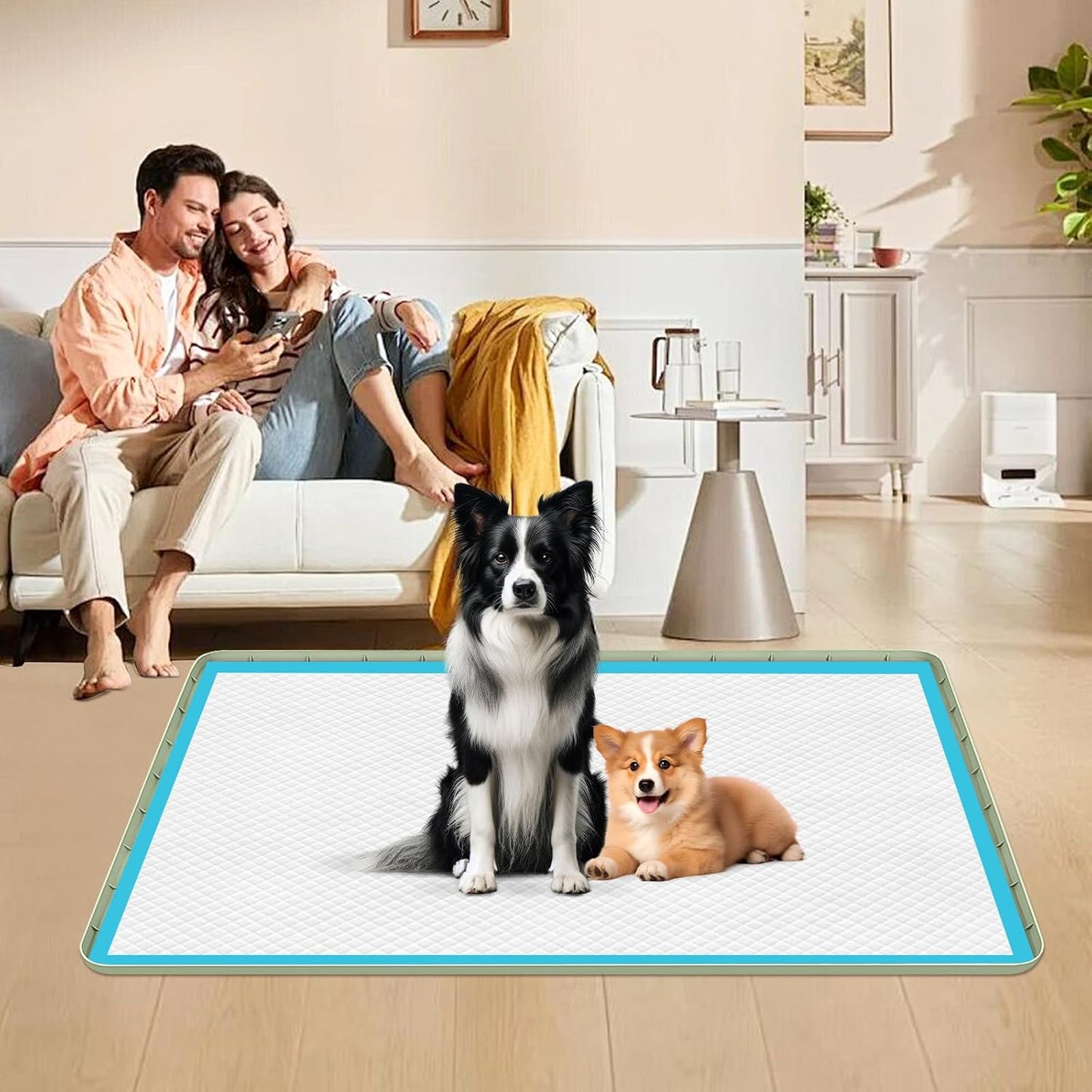Green Silicone Pee Pad Holder for Dogs
