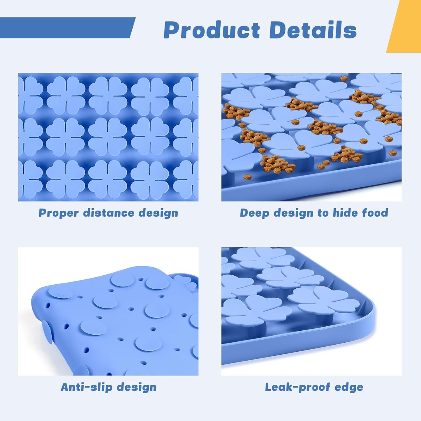 Blue Large Silicone Snuffle Mat Dog Lick Mat