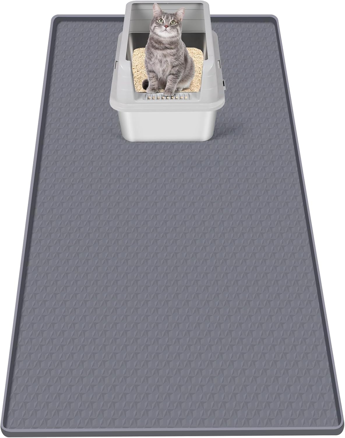 51" x 25.6" Diamond Silicone Mat Litter Trapping Mat
