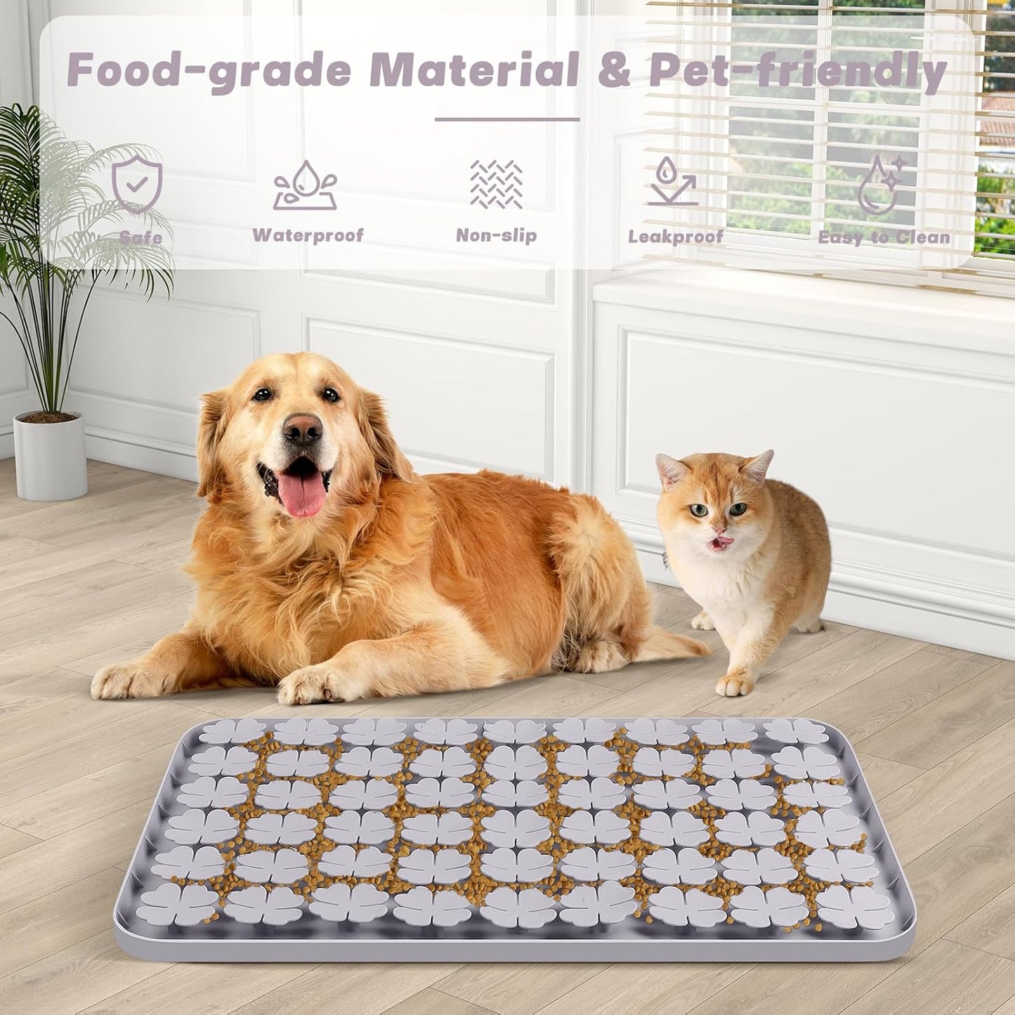 Gray Large Silicone Snuffle Mat Dog Lick Mat