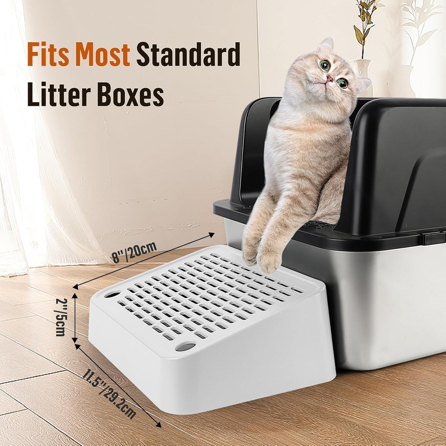 White Cat Litter Box Ramp Litter Box Step