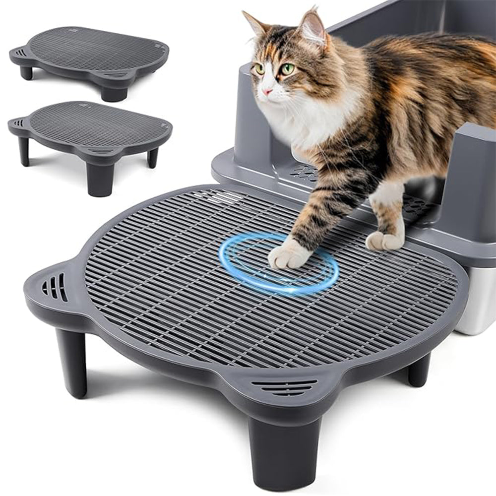 Dark Gray Adjustable Cat Ramp Litter Box Step