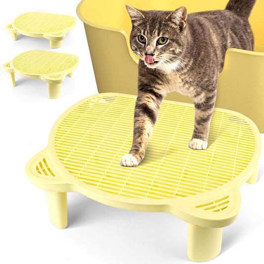 Yellow Adjustable Cat Ramp Litter Box Step