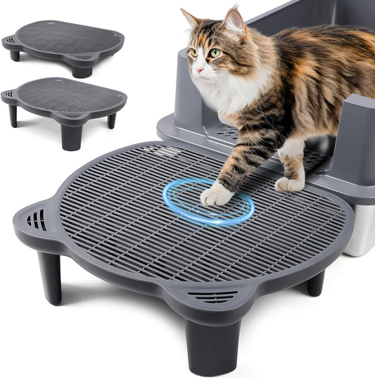 Dark Gray Adjustable Cat Ramp Litter Box Step