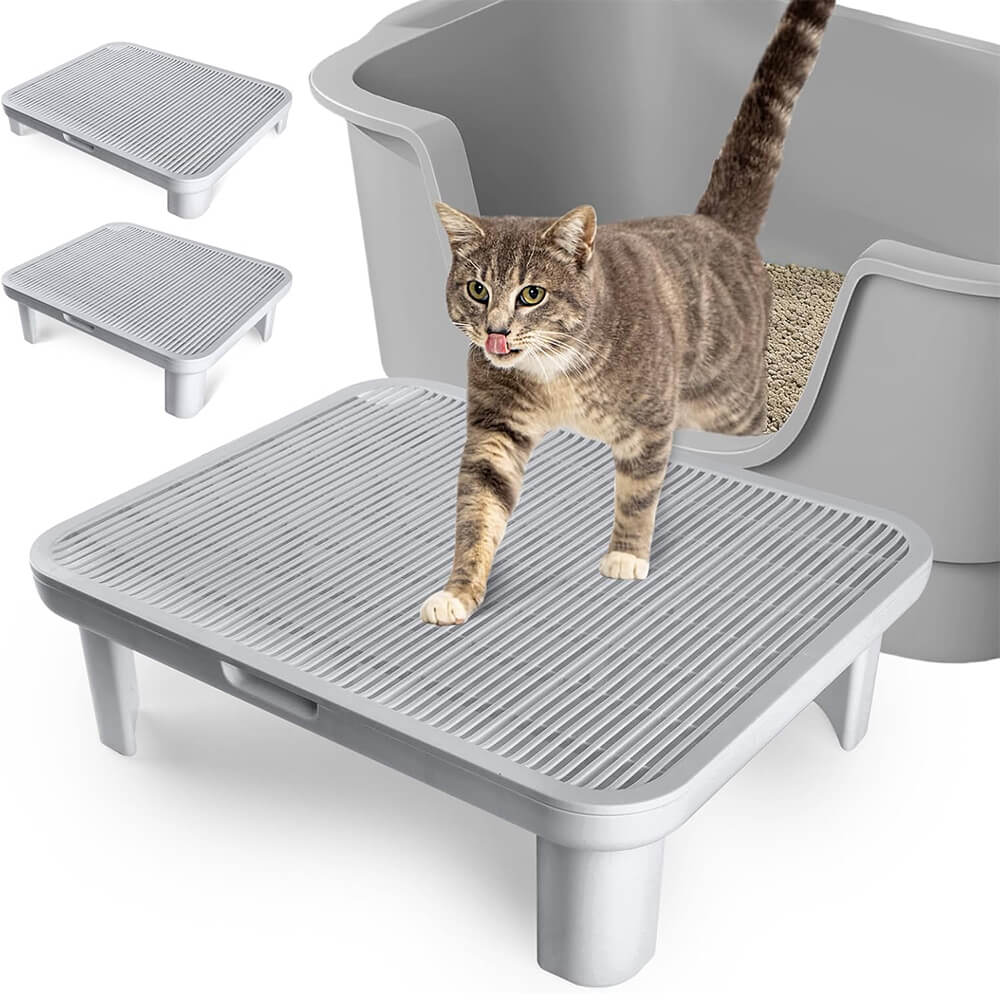 Cat Step Ramp Adjustable Litter Box Step Filter Function