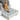 Extra Large Cat Litter Box Step Ramp with Litter Catcher & Filter Pedal - Light Grey