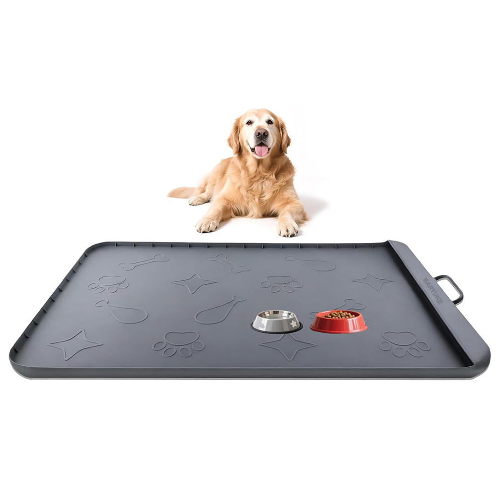 41.7x28 Extra Large Silicone Dog Food Mat Collection Pocket