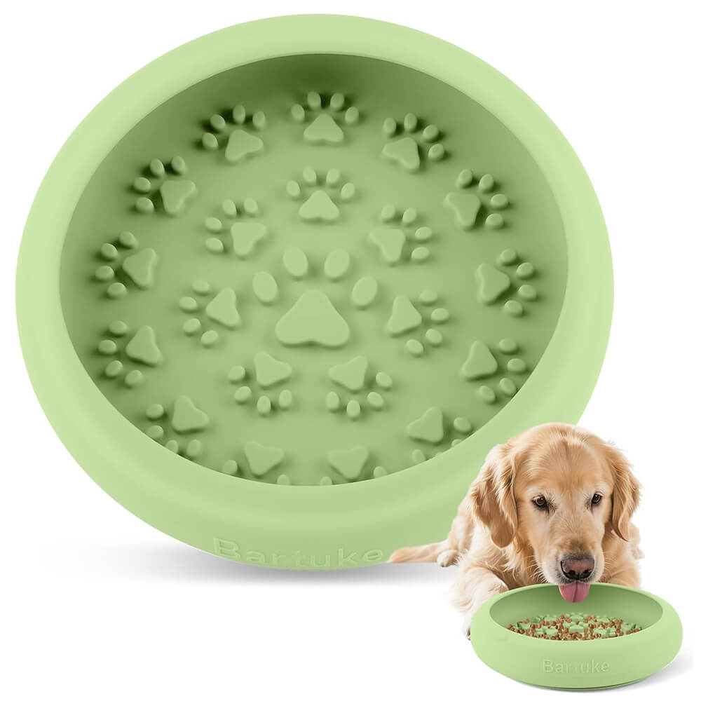 8.2"×2" Slow Feeder Dog Bowl Licking Mat - Green