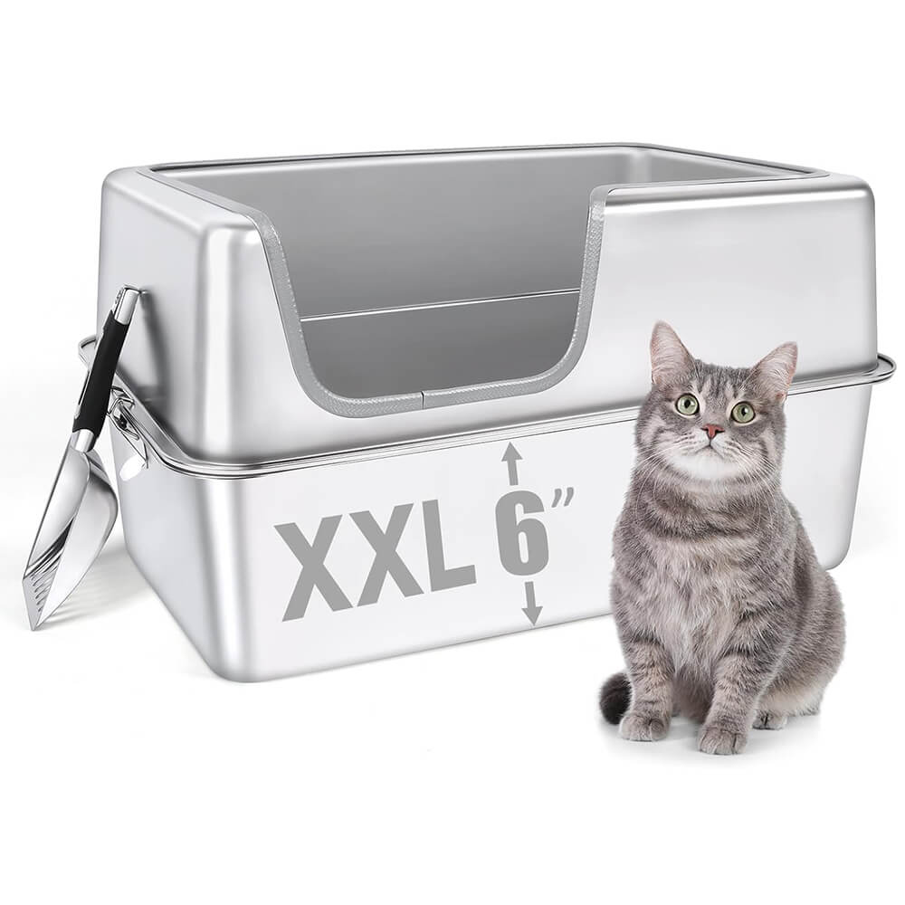Extra Large Semi Enclosed Removable Metal Litter Tray High Sided Enclosure
