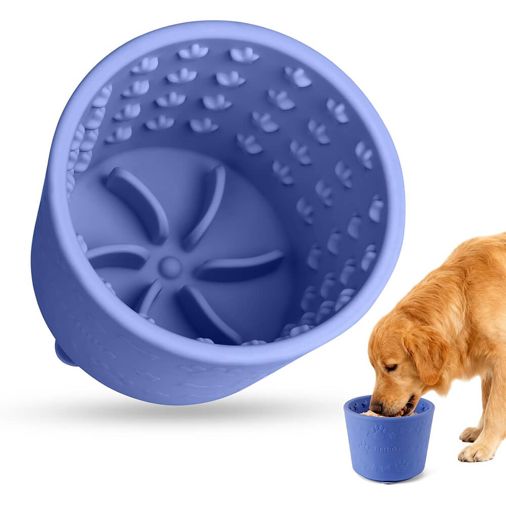 4.8"x3.7" Silicone Dog Slow Feeder Lick Bowl Strong Suction