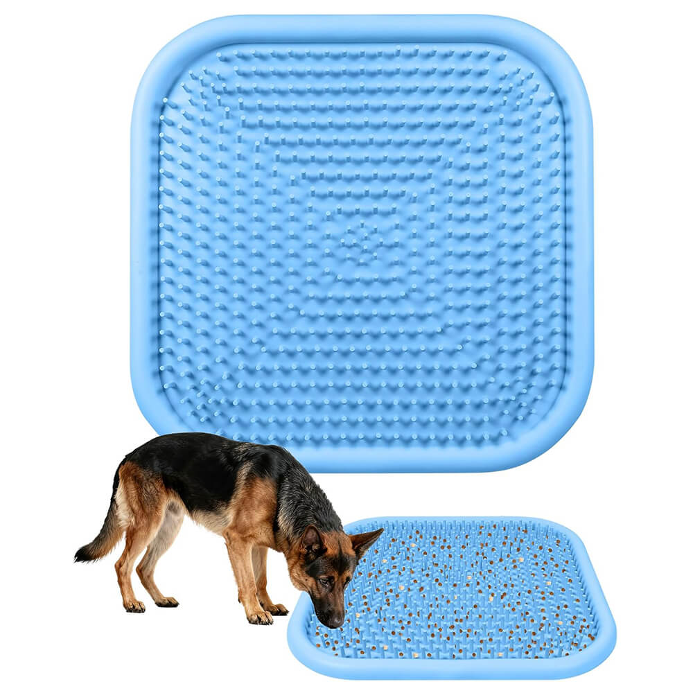 23.6" x 23.6" Silicone Dog Feeding Snuffle Mat - Blue
