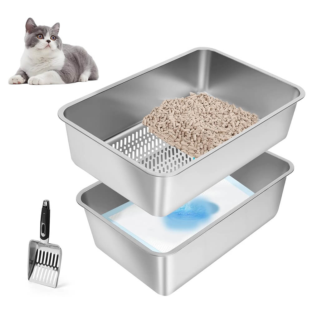 Stainless Steel Sifting Litter Box