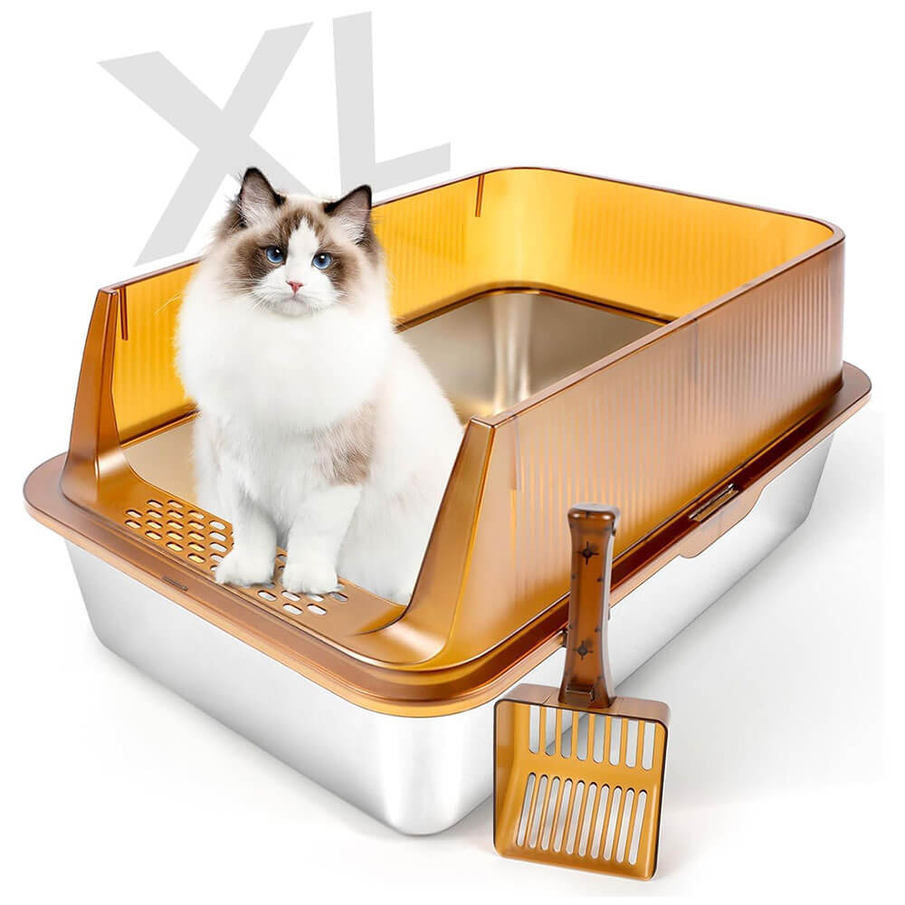 [Flash Sale] Stainless Steel Cat Litter Box Semi closed